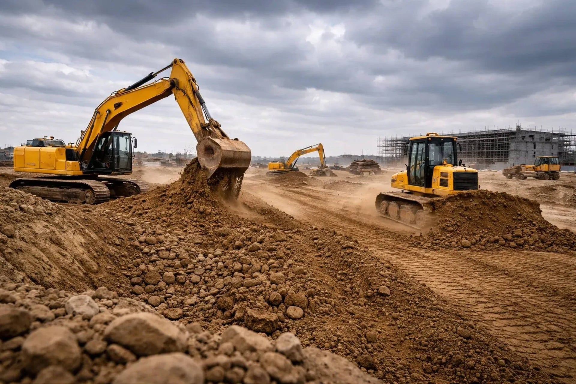 Cantiere con rete GNSS RTK